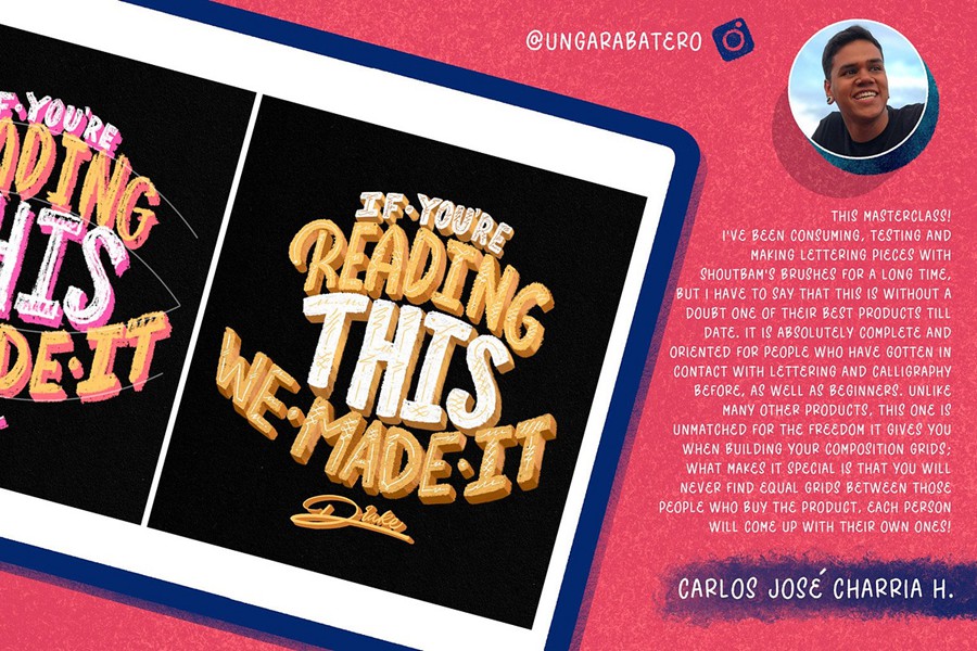 全面Procreate大师班绘画教程+铅笔蜡笔水墨海绵喷雾器笔刷素材套装The Slayout Lettering Masterclass 笔刷资源 第20张-素材湾丨精选海外优质设计素材资源 全面Procreate大师班绘画教程+铅笔蜡笔水墨海绵喷雾器笔刷素材套装The Slayout Lettering Masterclass 笔刷资源 sucaiwan.com