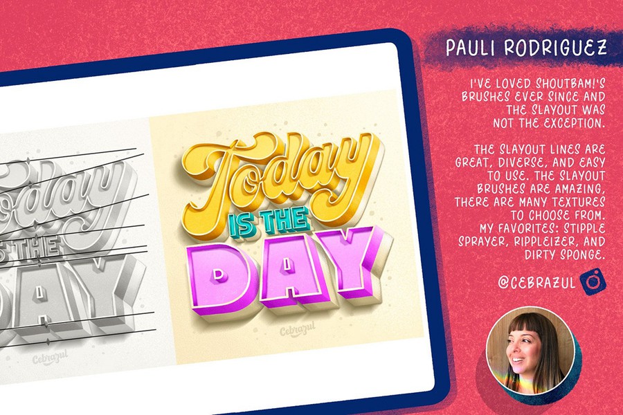 全面Procreate大师班绘画教程+铅笔蜡笔水墨海绵喷雾器笔刷素材套装The Slayout Lettering Masterclass 笔刷资源 第25张-素材湾丨精选海外优质设计素材资源 全面Procreate大师班绘画教程+铅笔蜡笔水墨海绵喷雾器笔刷素材套装The Slayout Lettering Masterclass 笔刷资源 sucaiwan.com