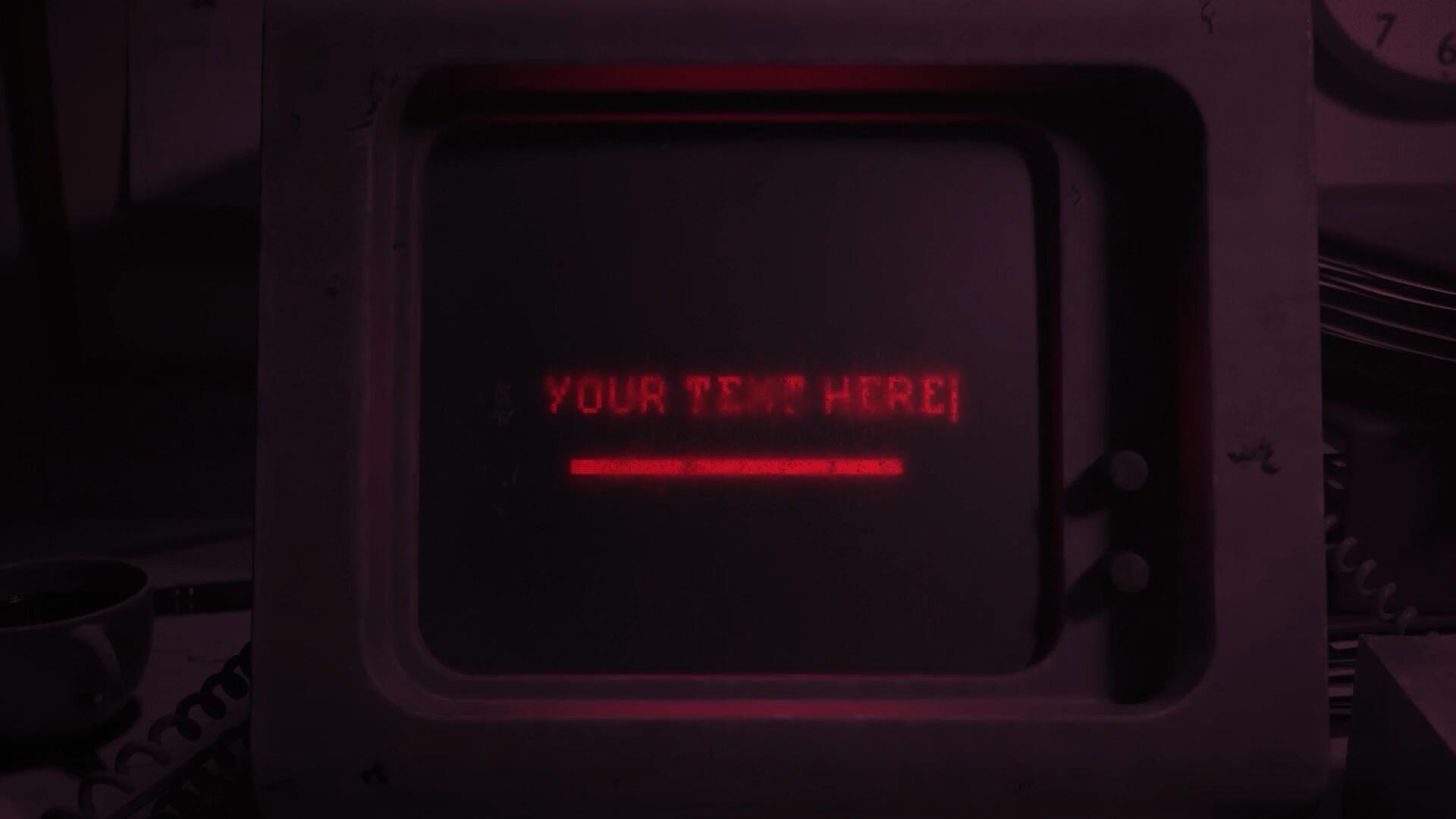 AE模板：复古旧电视模拟3D场景VHS效果文字标题LOGO展示 , sucaiwan.com