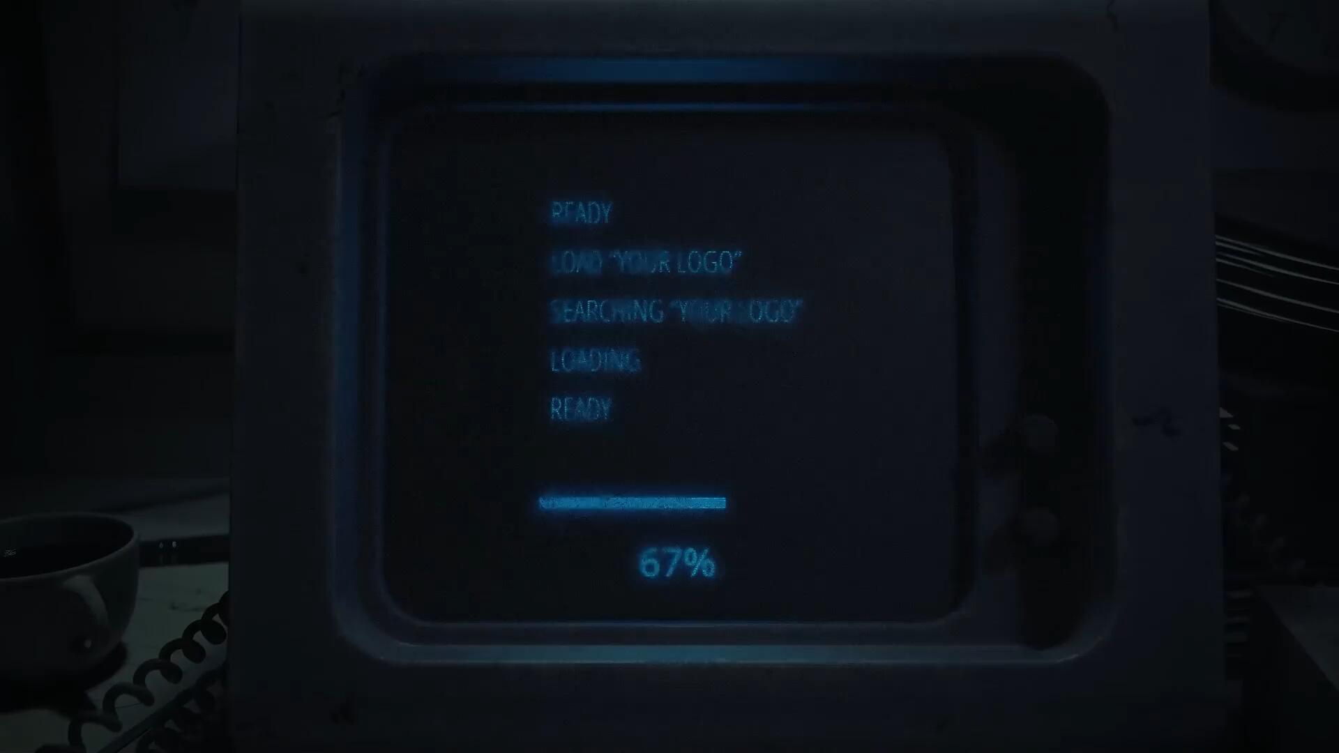 AE模板：复古旧电视模拟3D场景VHS效果文字标题LOGO展示 , sucaiwan.com