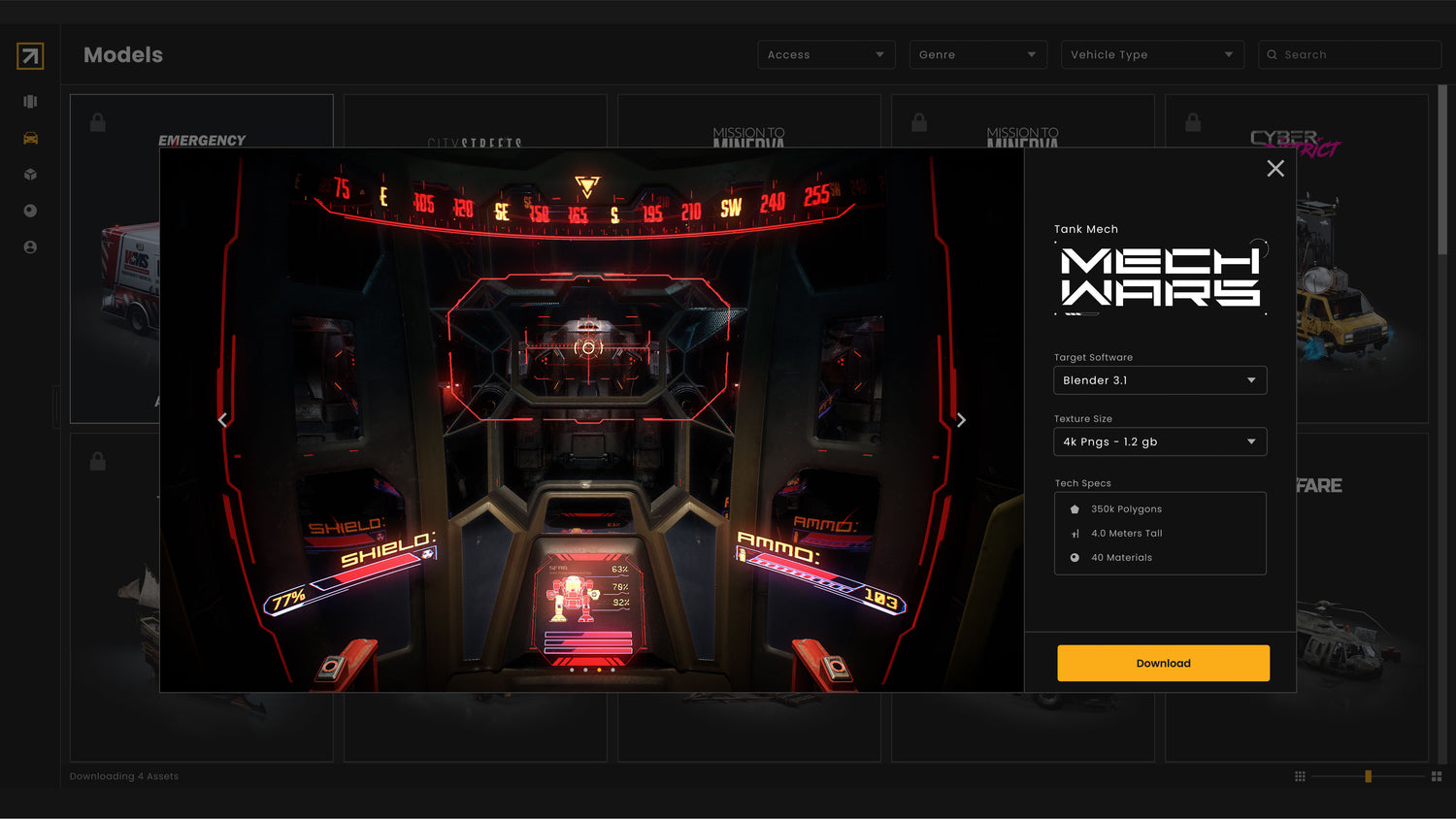 Blender未来科幻作战机器人装甲坦克运输车3D模型 Kitbash3D – Mech Wars , 第8张-素材湾丨精选海外优质设计素材资源 Blender未来科幻作战机器人装甲坦克运输车3D模型 Kitbash3D – Mech Wars , sucaiwan.com
