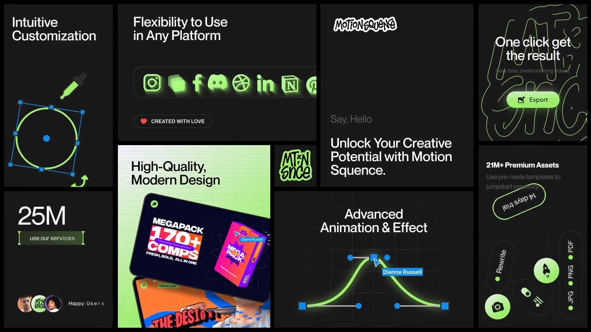 AE模板：苹果发布会便当网格设计风格LOGO展示片头 , sucaiwan.com