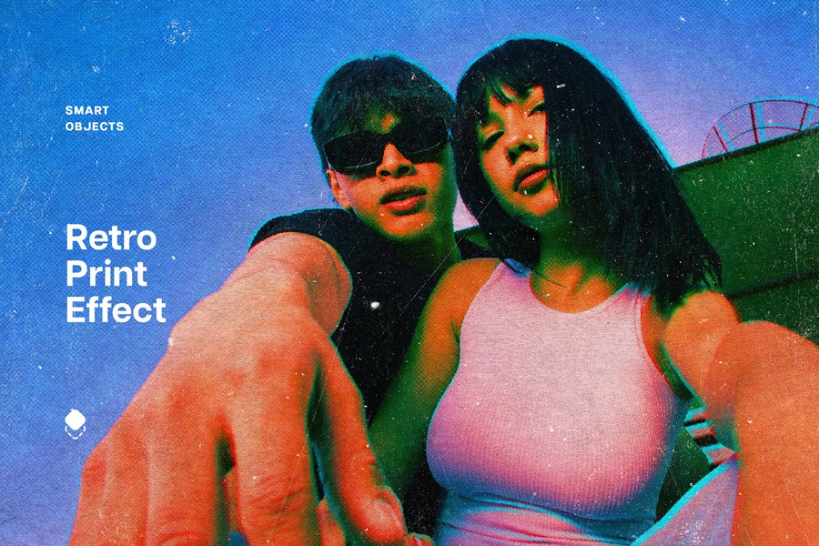 复古半色调划痕照片效果ps特效滤镜样机 Grunge Print Photo Effect , 第1张-素材湾丨精选海外优质设计素材资源 复古半色调划痕照片效果ps特效滤镜样机 Grunge Print Photo Effect , sucaiwan.com