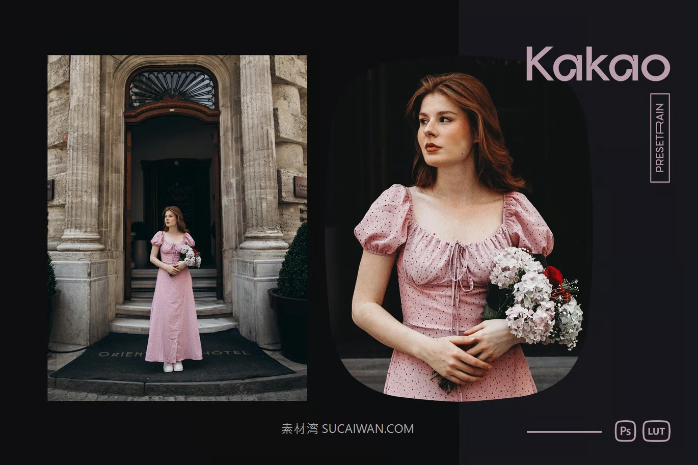 自然美学巧克力风格暖色调电影摄影照片调色Ps动作&LUT预设包 Kakao Photoshop Action and LUT , sucaiwan.com