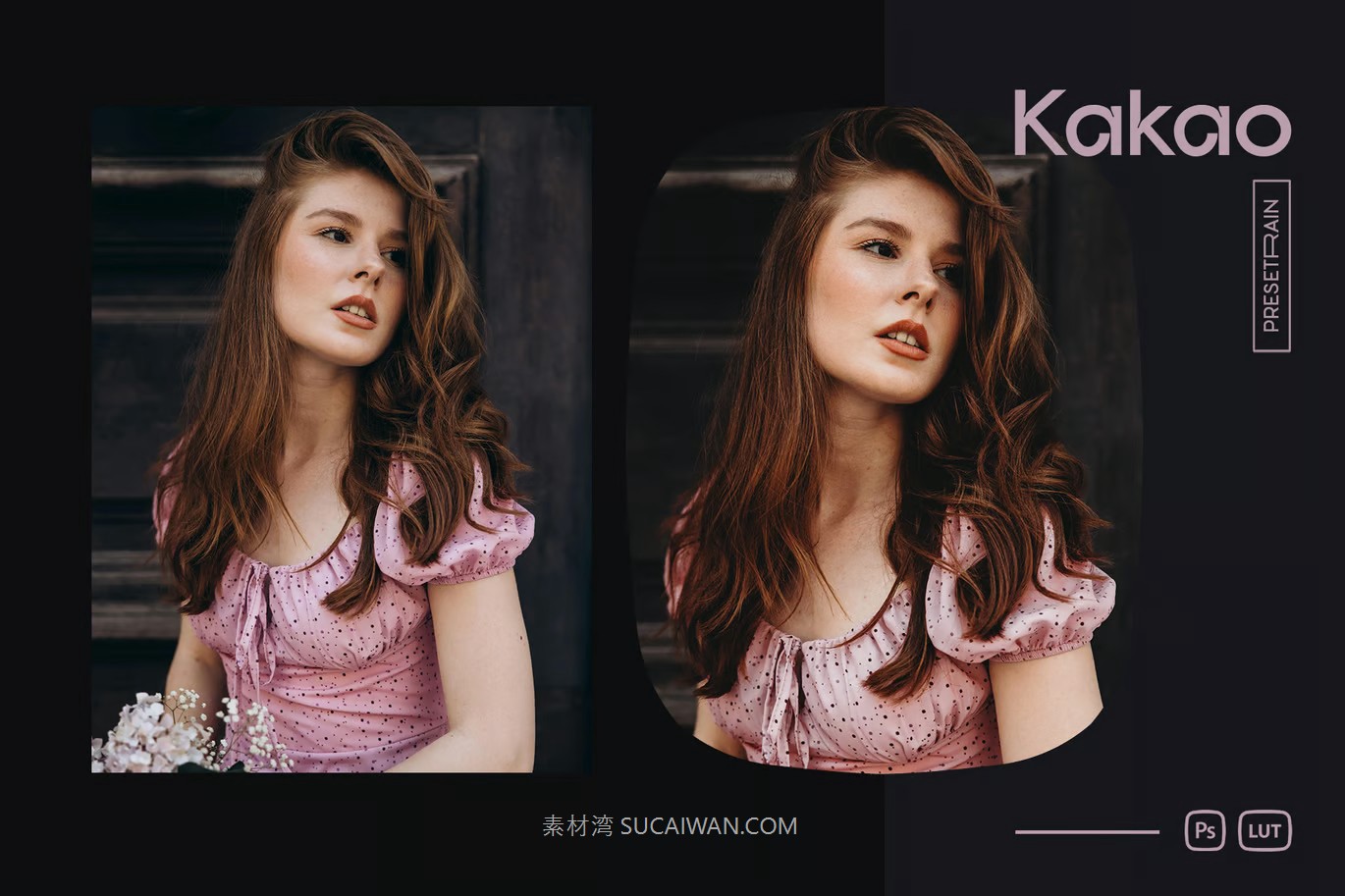 自然美学巧克力风格暖色调电影摄影照片调色Ps动作&LUT预设包 Kakao Photoshop Action and LUT , sucaiwan.com