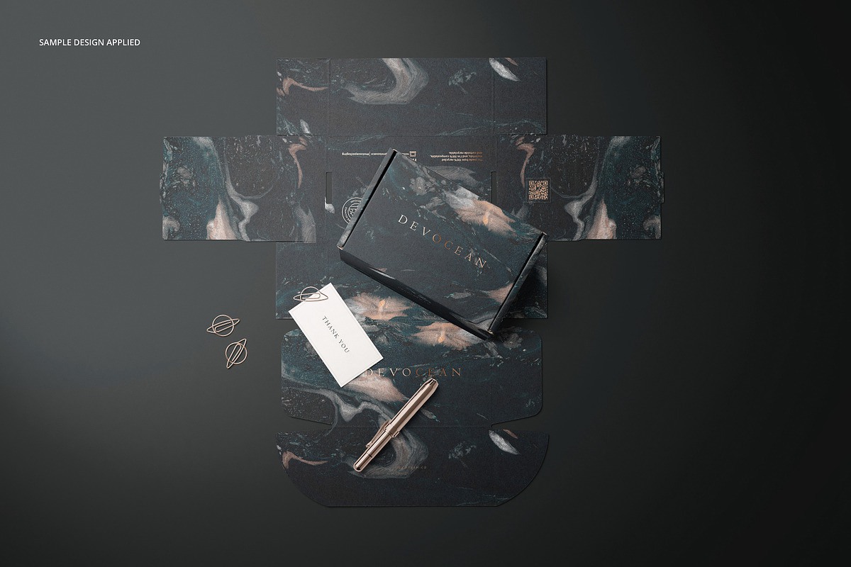 7款高级产品服装鞋盒快递包裹邮件包装纸盒设计展示效果图PSD样机模板 Noissue Mailing Box Mockup Set v1 , sucaiwan.com