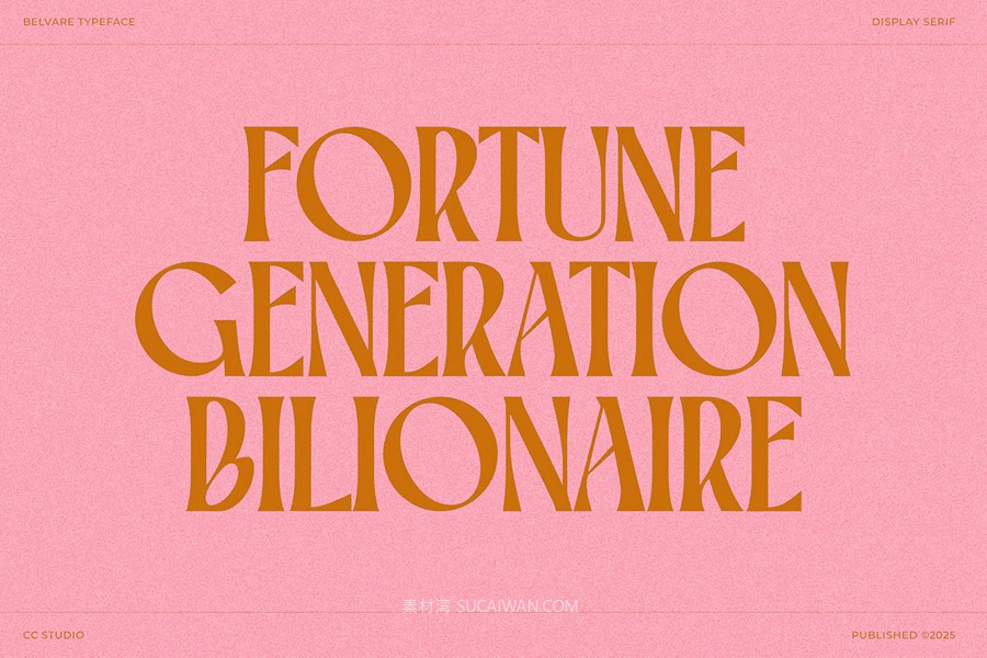英文字体:复古精致优雅风格圆润浓缩衬线标题品牌海报字体 Belvare Retro Aesthetic Serif , 第2张-素材湾丨精选海外优质设计素材资源 英文字体:复古精致优雅风格圆润浓缩衬线标题品牌海报字体 Belvare Retro Aesthetic Serif , sucaiwan.com