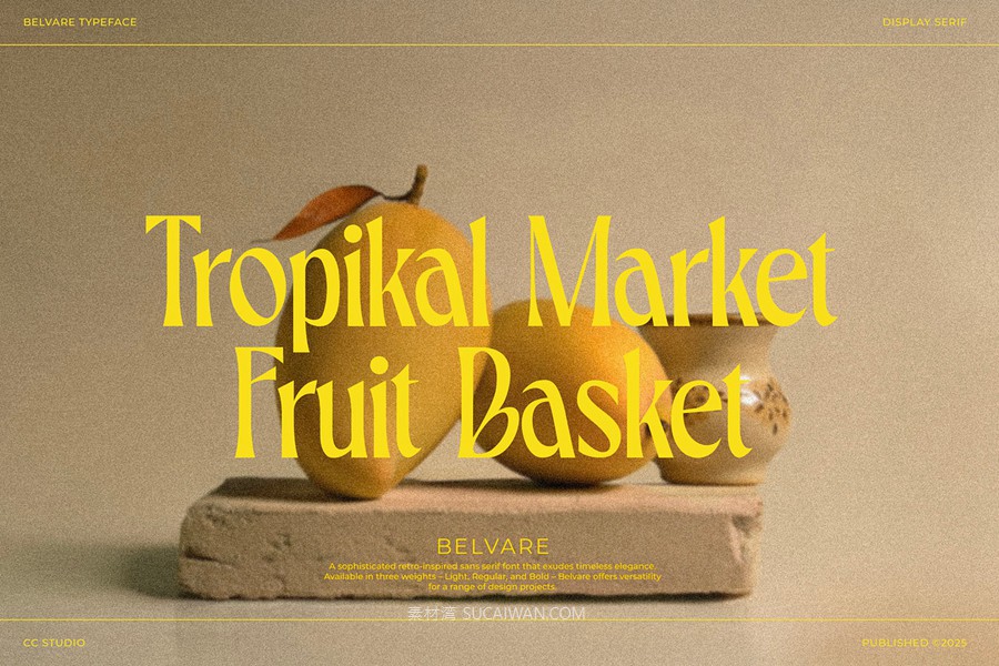 英文字体:复古精致优雅风格圆润浓缩衬线标题品牌海报字体 Belvare Retro Aesthetic Serif , 第9张-素材湾丨精选海外优质设计素材资源 英文字体:复古精致优雅风格圆润浓缩衬线标题品牌海报字体 Belvare Retro Aesthetic Serif , sucaiwan.com