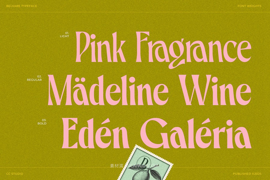 英文字体:复古精致优雅风格圆润浓缩衬线标题品牌海报字体 Belvare Retro Aesthetic Serif , 第11张-素材湾丨精选海外优质设计素材资源 英文字体:复古精致优雅风格圆润浓缩衬线标题品牌海报字体 Belvare Retro Aesthetic Serif , sucaiwan.com