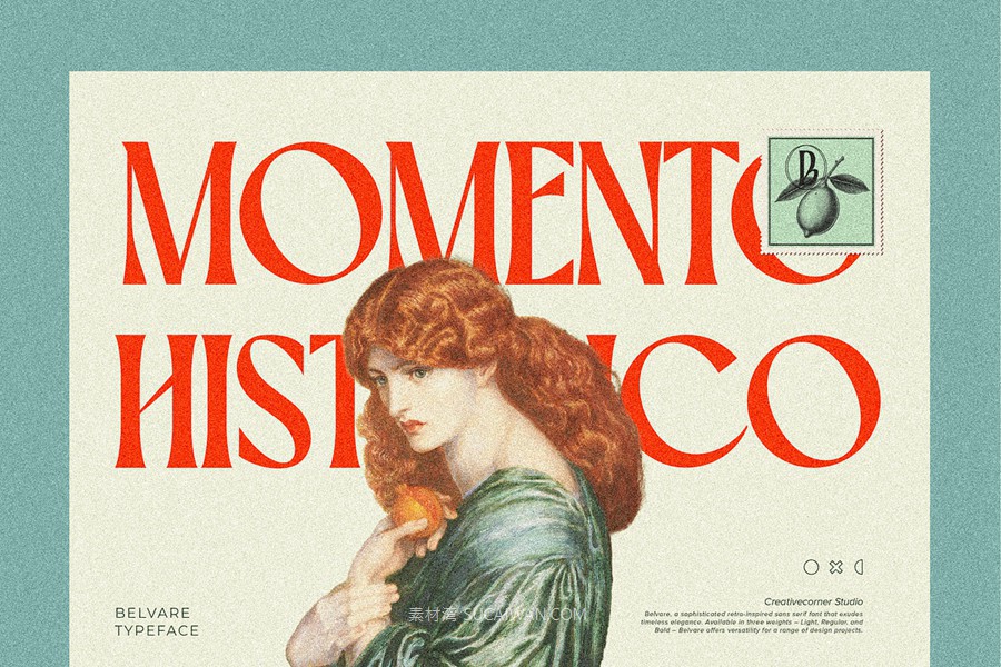 英文字体:复古精致优雅风格圆润浓缩衬线标题品牌海报字体 Belvare Retro Aesthetic Serif , 第16张-素材湾丨精选海外优质设计素材资源 英文字体:复古精致优雅风格圆润浓缩衬线标题品牌海报字体 Belvare Retro Aesthetic Serif , sucaiwan.com