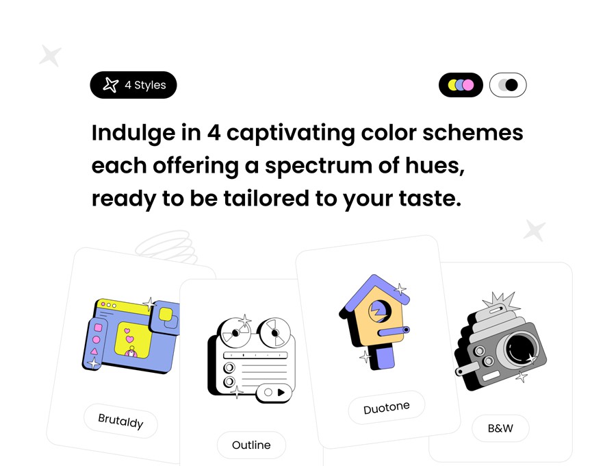 105幅新野兽派双色调潮流UI界面设计矢量图标Icons插图设计Figma/Svg/Png格式素材 Brutaldy Illustration pack , 第2张-素材湾丨精选海外优质设计素材资源 105幅新野兽派双色调潮流UI界面设计矢量图标Icons插图设计Figma/Svg/Png格式素材 Brutaldy Illustration pack , sucaiwan.com