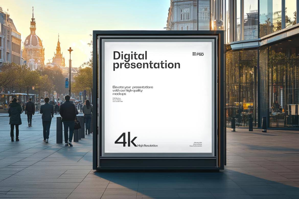 5款国外城市街头海报广告牌指示牌设计PS展示贴图效果图样机模板 Sidewalk Advertising Billboard Mockup , 第4张-素材湾丨精选海外优质设计素材资源 5款国外城市街头海报广告牌指示牌设计PS展示贴图效果图样机模板 Sidewalk Advertising Billboard Mockup , sucaiwan.com