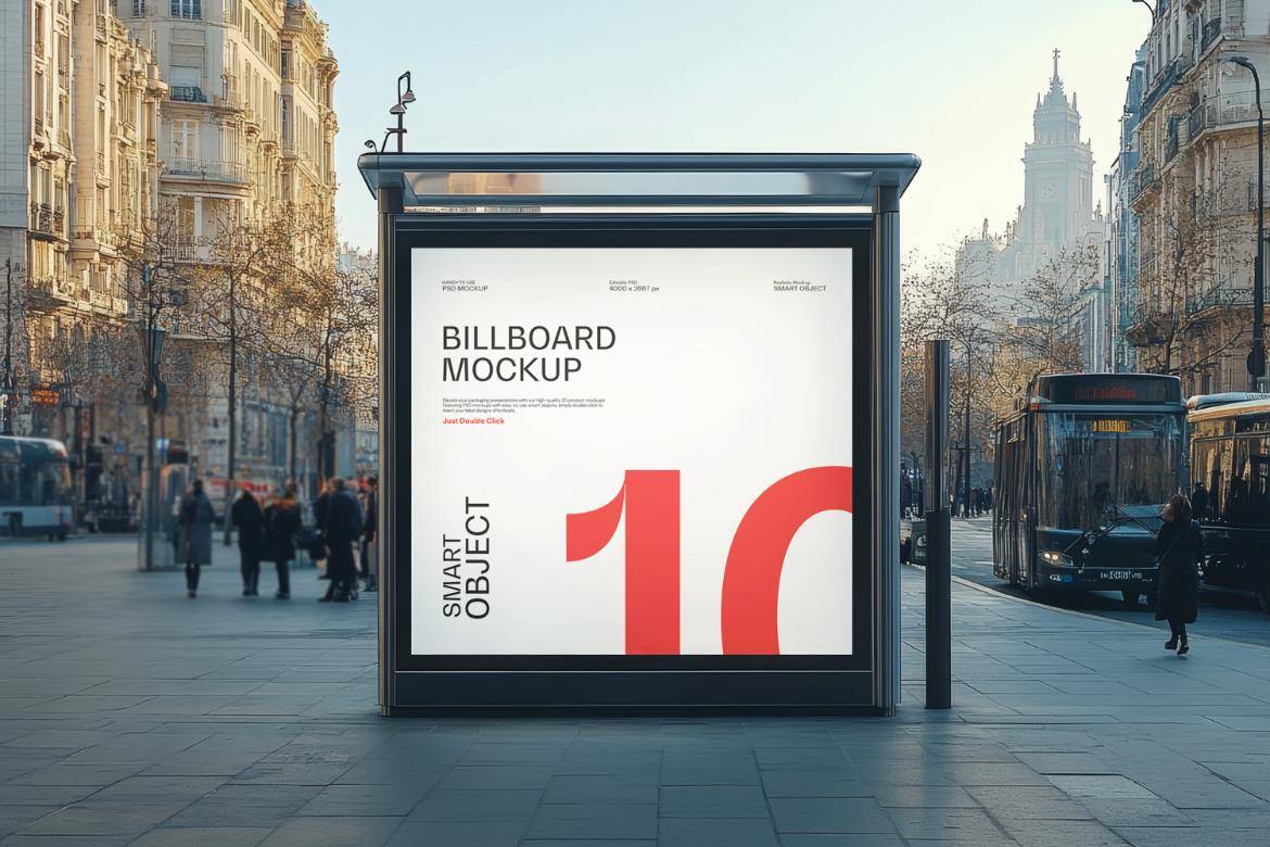 5款国外城市街头海报广告牌指示牌设计PS展示贴图效果图样机模板 Sidewalk Advertising Billboard Mockup , 第3张-素材湾丨精选海外优质设计素材资源 5款国外城市街头海报广告牌指示牌设计PS展示贴图效果图样机模板 Sidewalk Advertising Billboard Mockup , sucaiwan.com