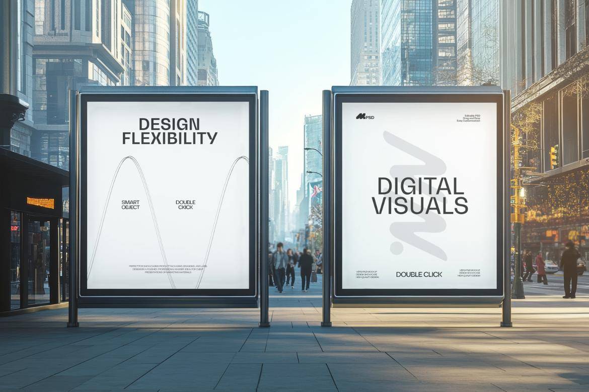 5款国外城市街头海报广告牌指示牌设计PS展示贴图效果图样机模板 Sidewalk Advertising Billboard Mockup , 第5张-素材湾丨精选海外优质设计素材资源 5款国外城市街头海报广告牌指示牌设计PS展示贴图效果图样机模板 Sidewalk Advertising Billboard Mockup , sucaiwan.com