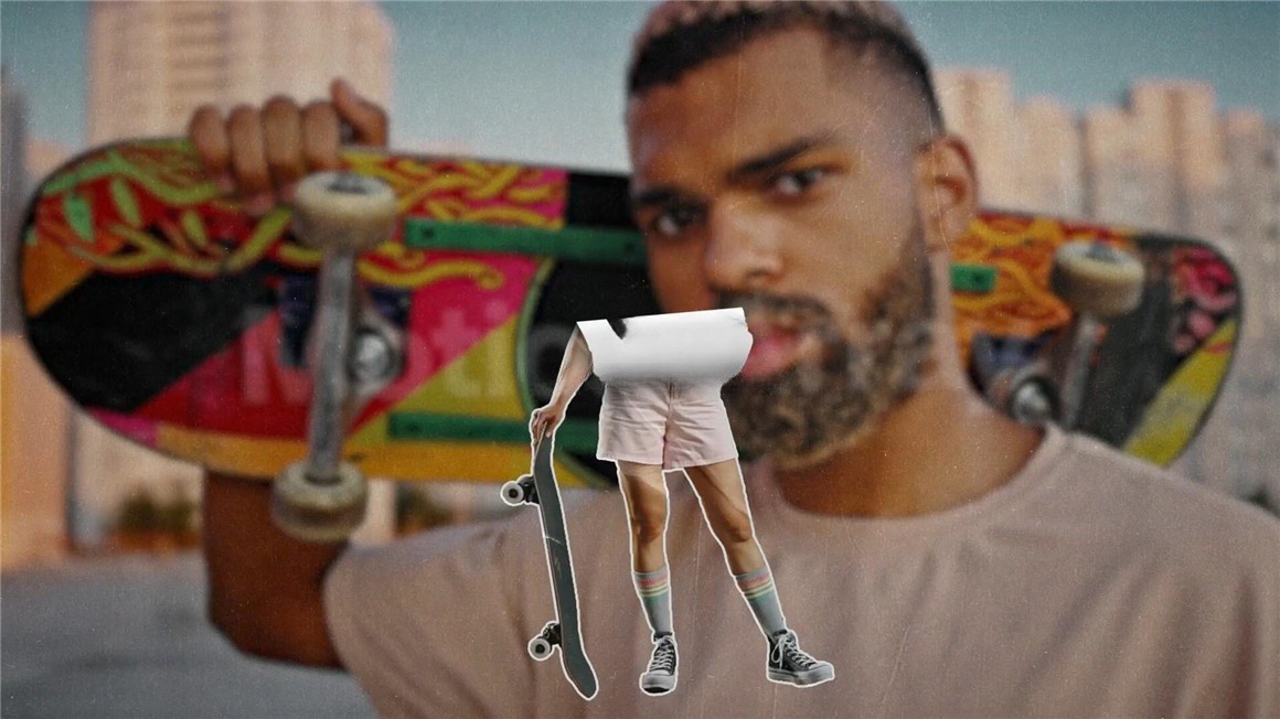 AE模板：10个复古拼贴艺术纸团打开效果转场过渡 , sucaiwan.com