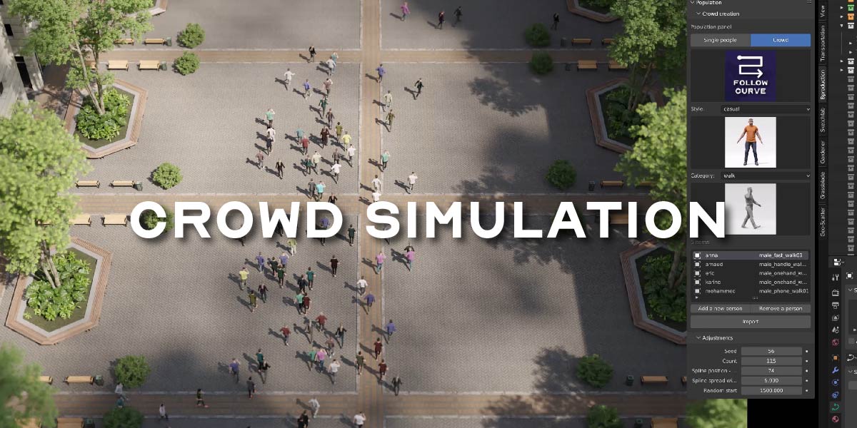 Blender人群集群动画模拟插件+模型预设 Population Pro V1.1.2 Blender Market – Population – Human Crowd Simulation , 第4张-素材湾丨精选海外优质设计素材资源 Blender人群集群动画模拟插件+模型预设 Population Pro V1.1.2 Blender Market – Population – Human Crowd Simulation , sucaiwan.com