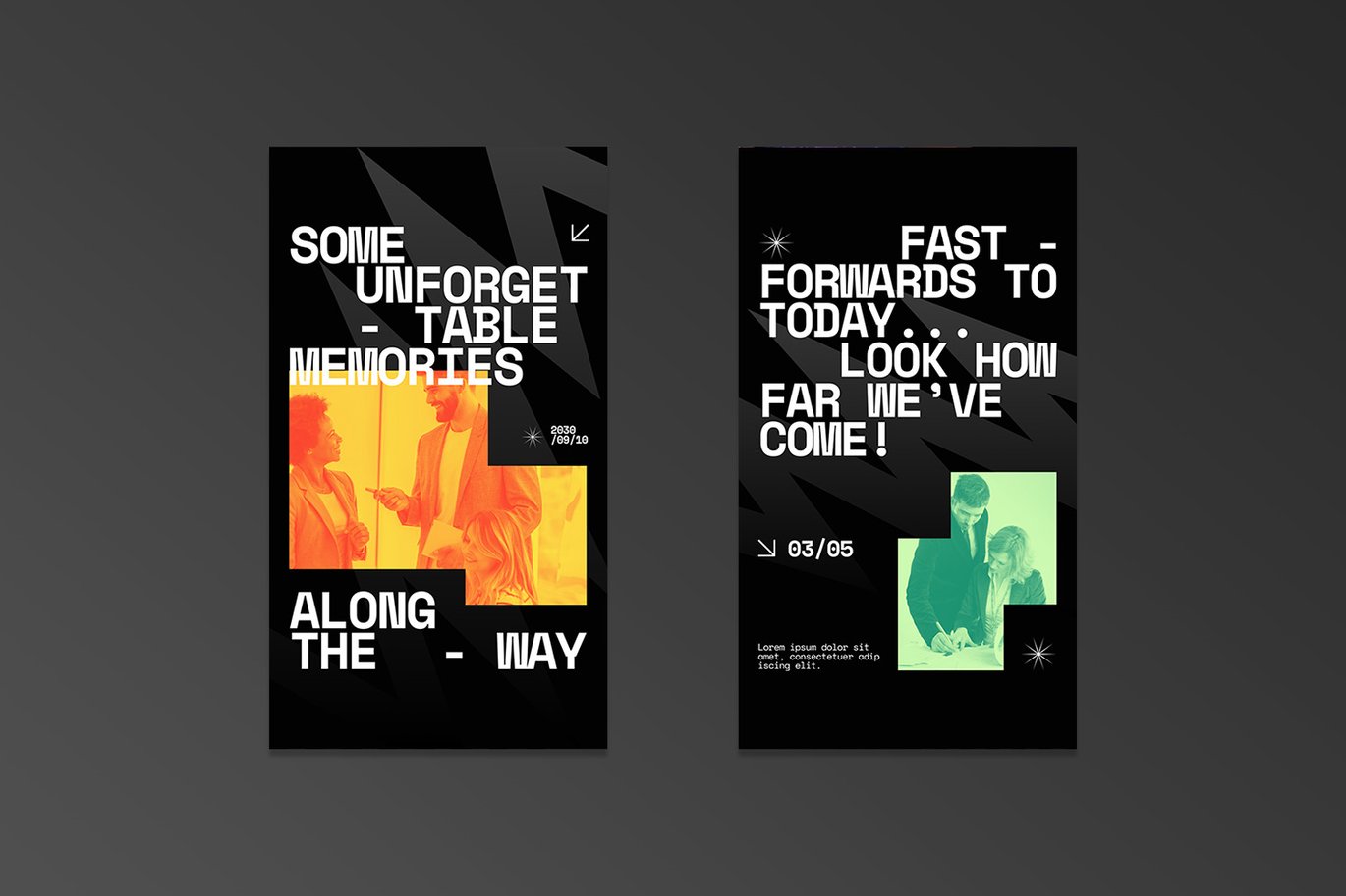 现代复古黑色系企业营销推广公众号推文电商海报设计PSD/AI模板素材 Black Modern Throwback and Milestones IG Story 003 , 第3张-素材湾丨精选海外优质设计素材资源 现代复古黑色系企业营销推广公众号推文电商海报设计PSD/AI模板素材 Black Modern Throwback and Milestones IG Story 003 , sucaiwan.com