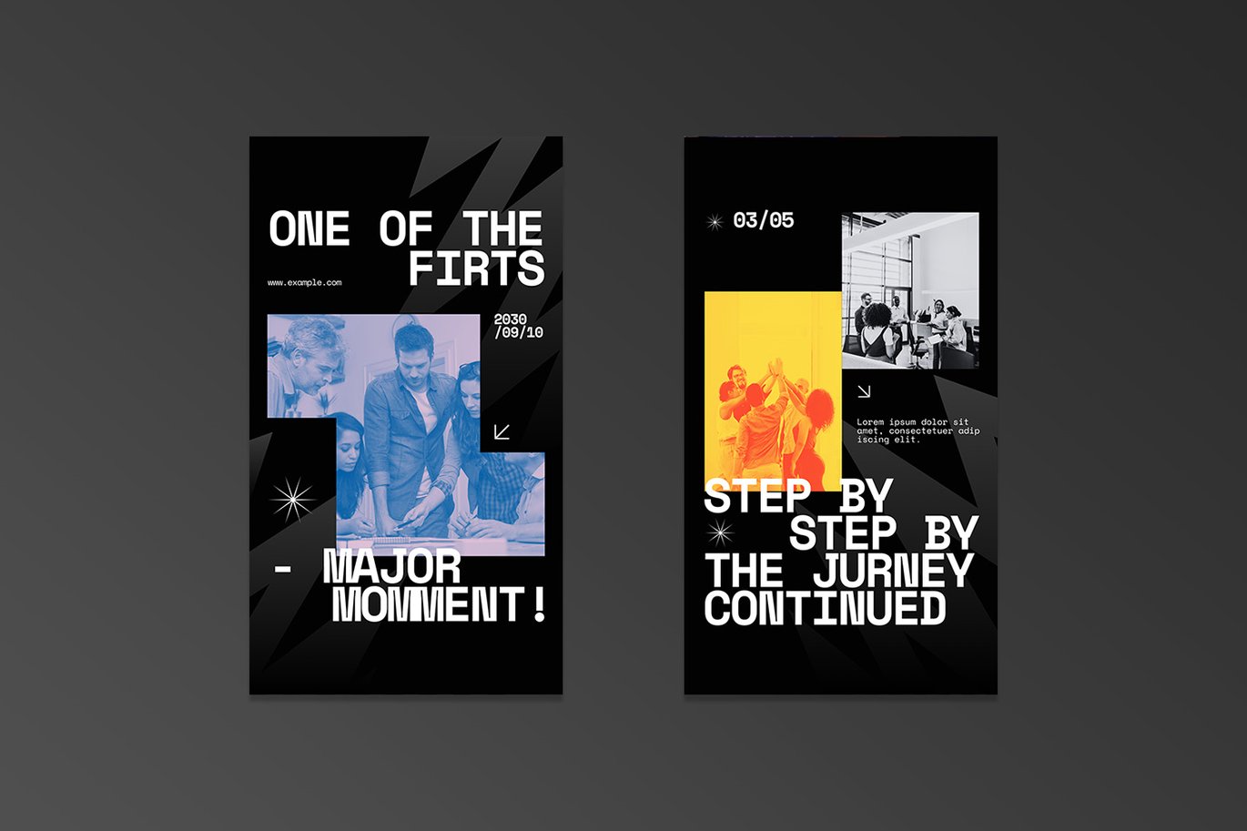 现代复古黑色系企业营销推广公众号推文电商海报设计PSD/AI模板素材 Black Modern Throwback and Milestones IG Story 003 , 第4张-素材湾丨精选海外优质设计素材资源 现代复古黑色系企业营销推广公众号推文电商海报设计PSD/AI模板素材 Black Modern Throwback and Milestones IG Story 003 , sucaiwan.com