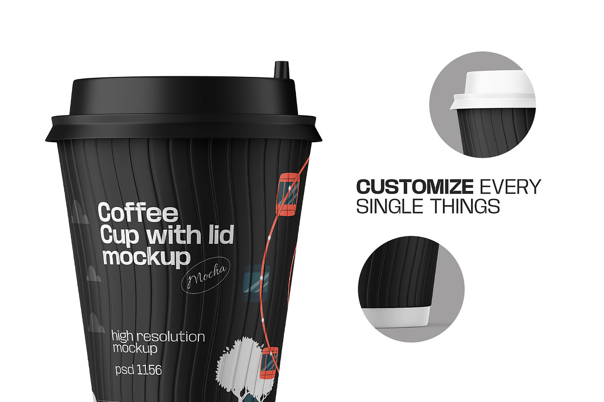 10款逼真一次性咖啡奶茶果汁外卖纸杯塑料杯设计展示效果图PSD样机模板Reusable Coffee Cup Mockup , sucaiwan.com