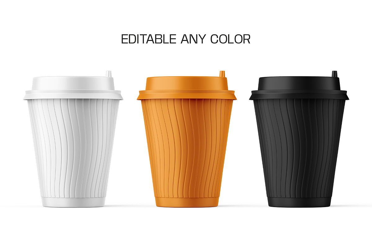 10款逼真一次性咖啡奶茶果汁外卖纸杯塑料杯设计展示效果图PSD样机模板Reusable Coffee Cup Mockup , sucaiwan.com