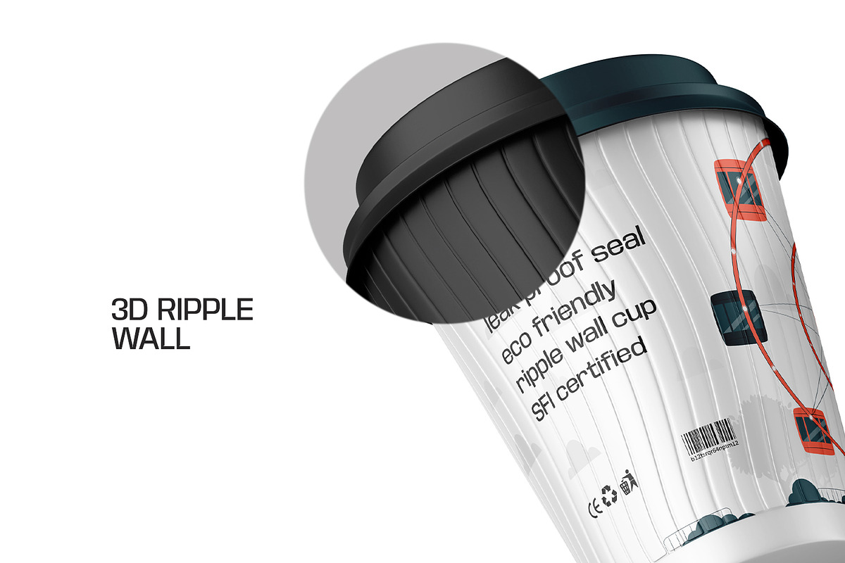 10款逼真一次性咖啡奶茶果汁外卖纸杯塑料杯设计展示效果图PSD样机模板Reusable Coffee Cup Mockup , sucaiwan.com