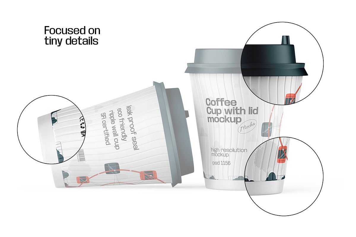 10款逼真一次性咖啡奶茶果汁外卖纸杯塑料杯设计展示效果图PSD样机模板Reusable Coffee Cup Mockup , sucaiwan.com