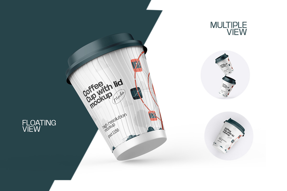 10款逼真一次性咖啡奶茶果汁外卖纸杯塑料杯设计展示效果图PSD样机模板Reusable Coffee Cup Mockup , sucaiwan.com