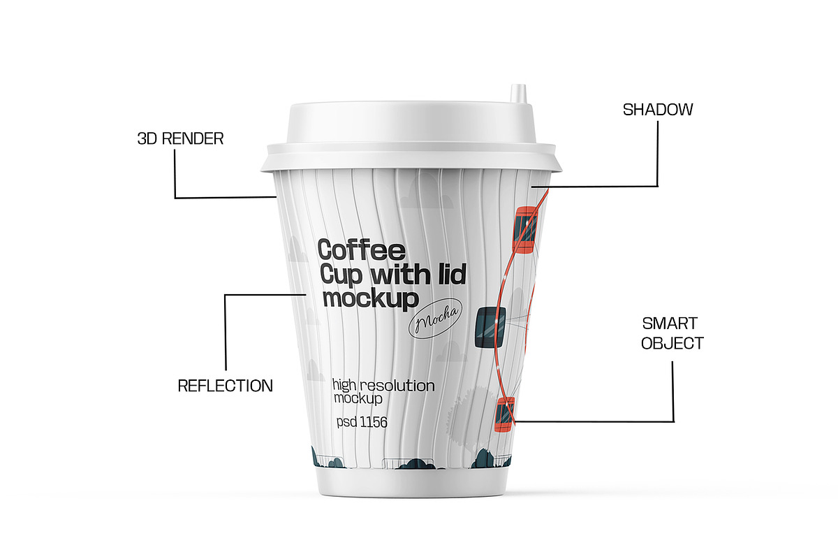 10款逼真一次性咖啡奶茶果汁外卖纸杯塑料杯设计展示效果图PSD样机模板Reusable Coffee Cup Mockup , sucaiwan.com
