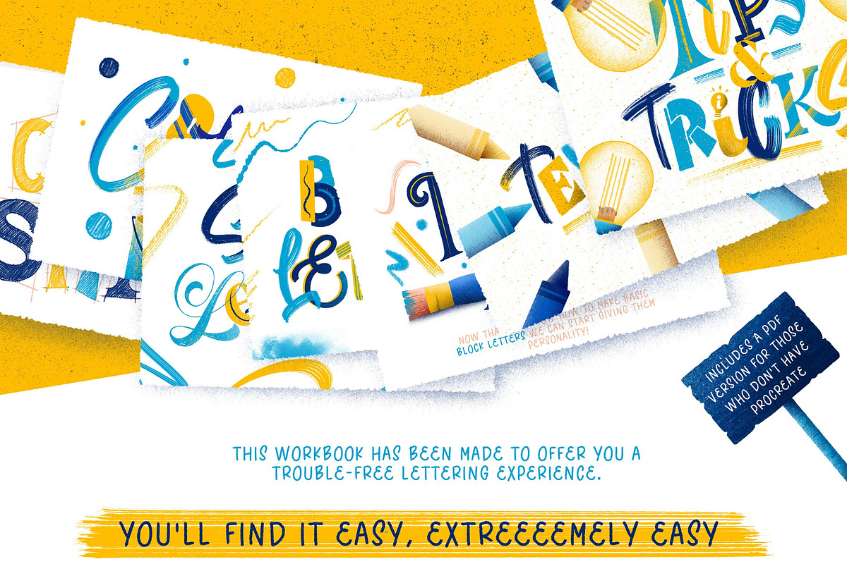 80+款粉笔蜡笔铅笔水墨花卉procreate笔刷画笔着色器设计素材 The KickOff Lettering Toolbox , 第5张-素材湾丨精选海外优质设计素材资源 80+款粉笔蜡笔铅笔水墨花卉procreate笔刷画笔着色器设计素材 The KickOff Lettering Toolbox , sucaiwan.com