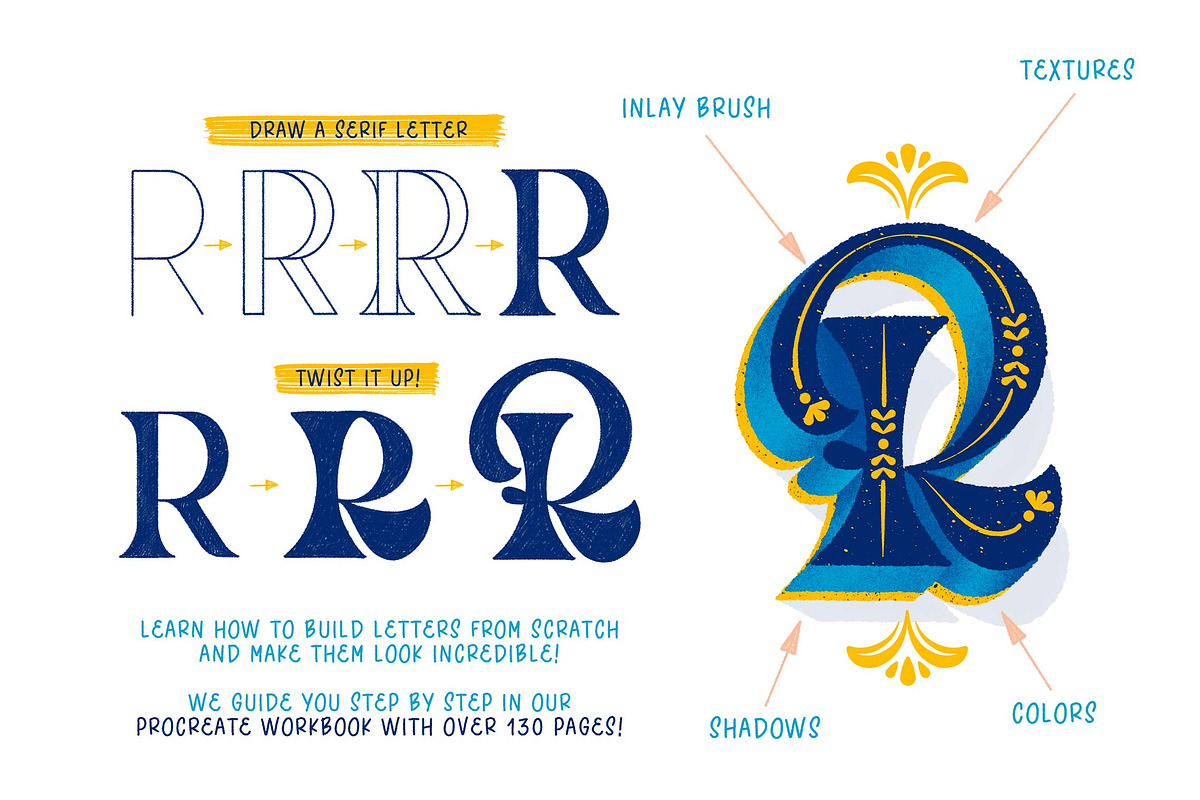 80+款粉笔蜡笔铅笔水墨花卉procreate笔刷画笔着色器设计素材 The KickOff Lettering Toolbox , 第6张-素材湾丨精选海外优质设计素材资源 80+款粉笔蜡笔铅笔水墨花卉procreate笔刷画笔着色器设计素材 The KickOff Lettering Toolbox , sucaiwan.com