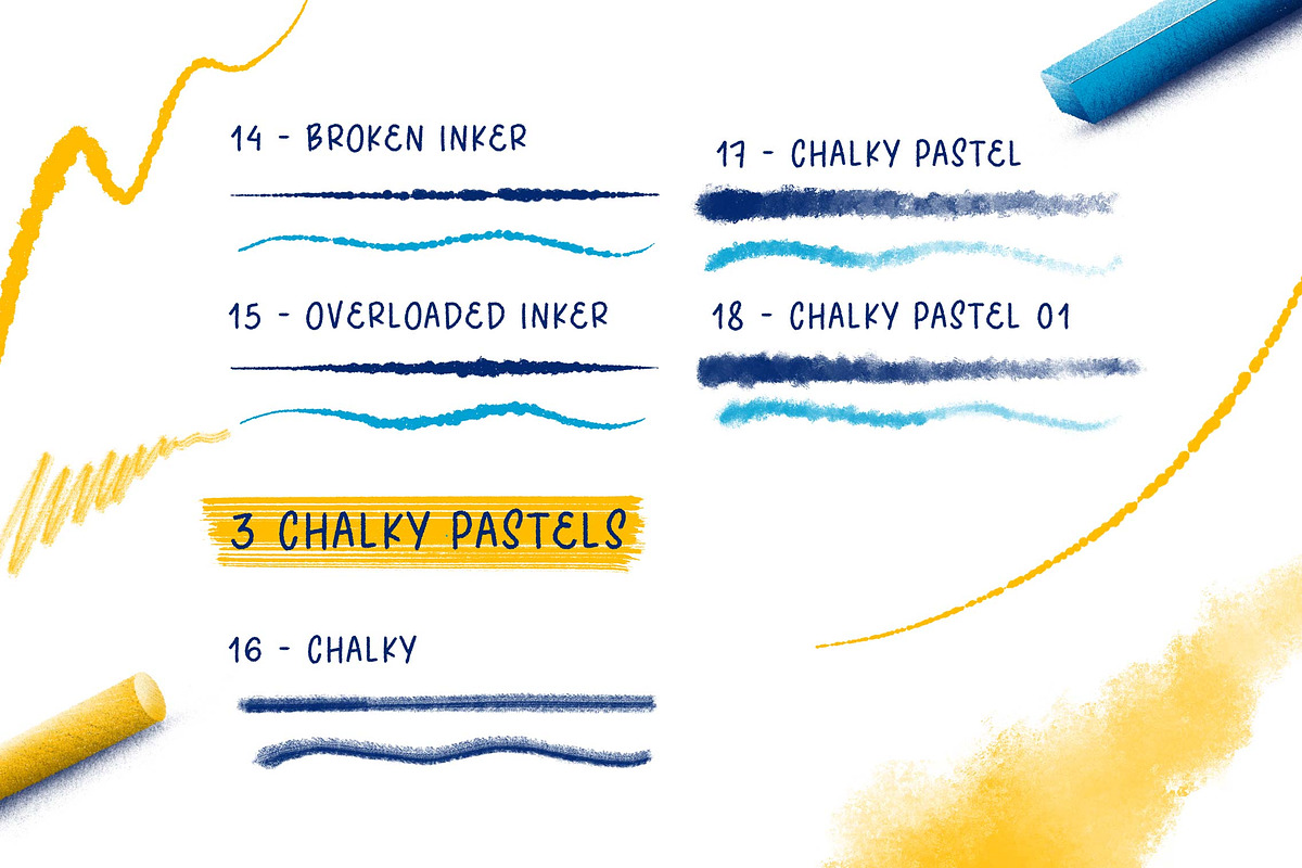 80+款粉笔蜡笔铅笔水墨花卉procreate笔刷画笔着色器设计素材 The KickOff Lettering Toolbox , 第12张-素材湾丨精选海外优质设计素材资源 80+款粉笔蜡笔铅笔水墨花卉procreate笔刷画笔着色器设计素材 The KickOff Lettering Toolbox , sucaiwan.com