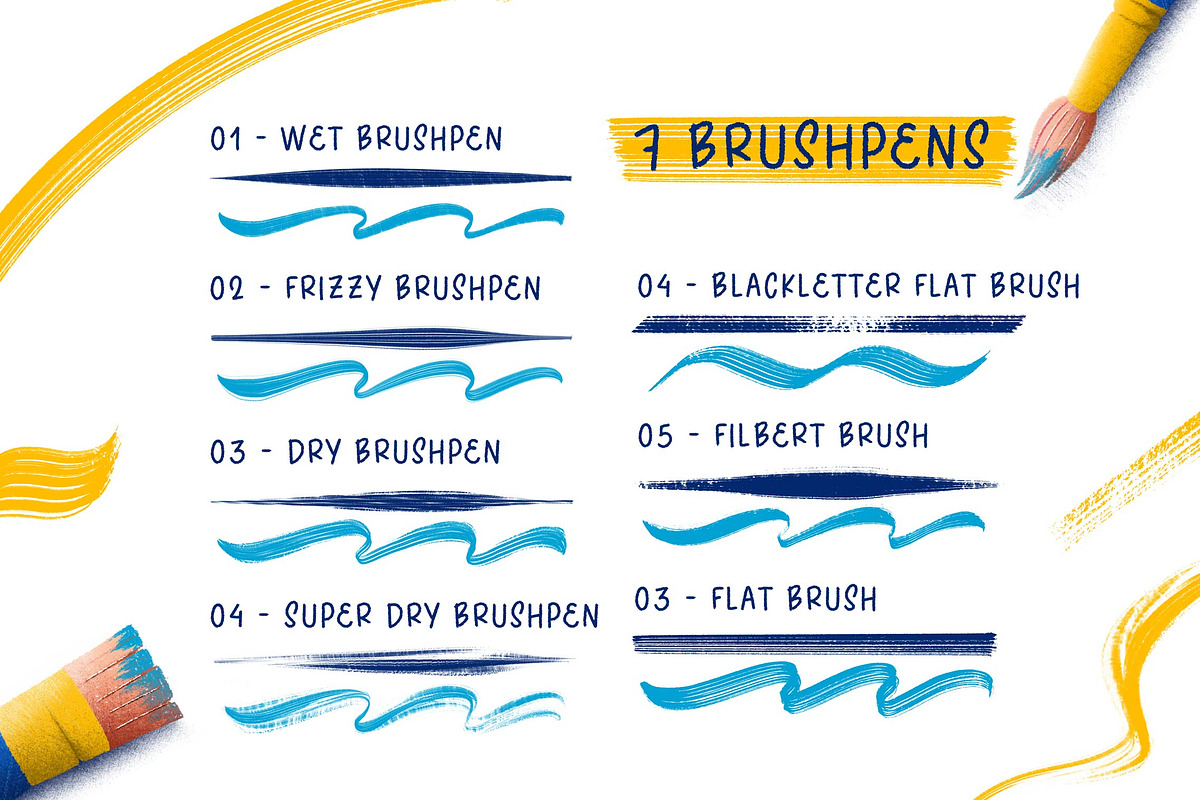 80+款粉笔蜡笔铅笔水墨花卉procreate笔刷画笔着色器设计素材 The KickOff Lettering Toolbox , 第10张-素材湾丨精选海外优质设计素材资源 80+款粉笔蜡笔铅笔水墨花卉procreate笔刷画笔着色器设计素材 The KickOff Lettering Toolbox , sucaiwan.com