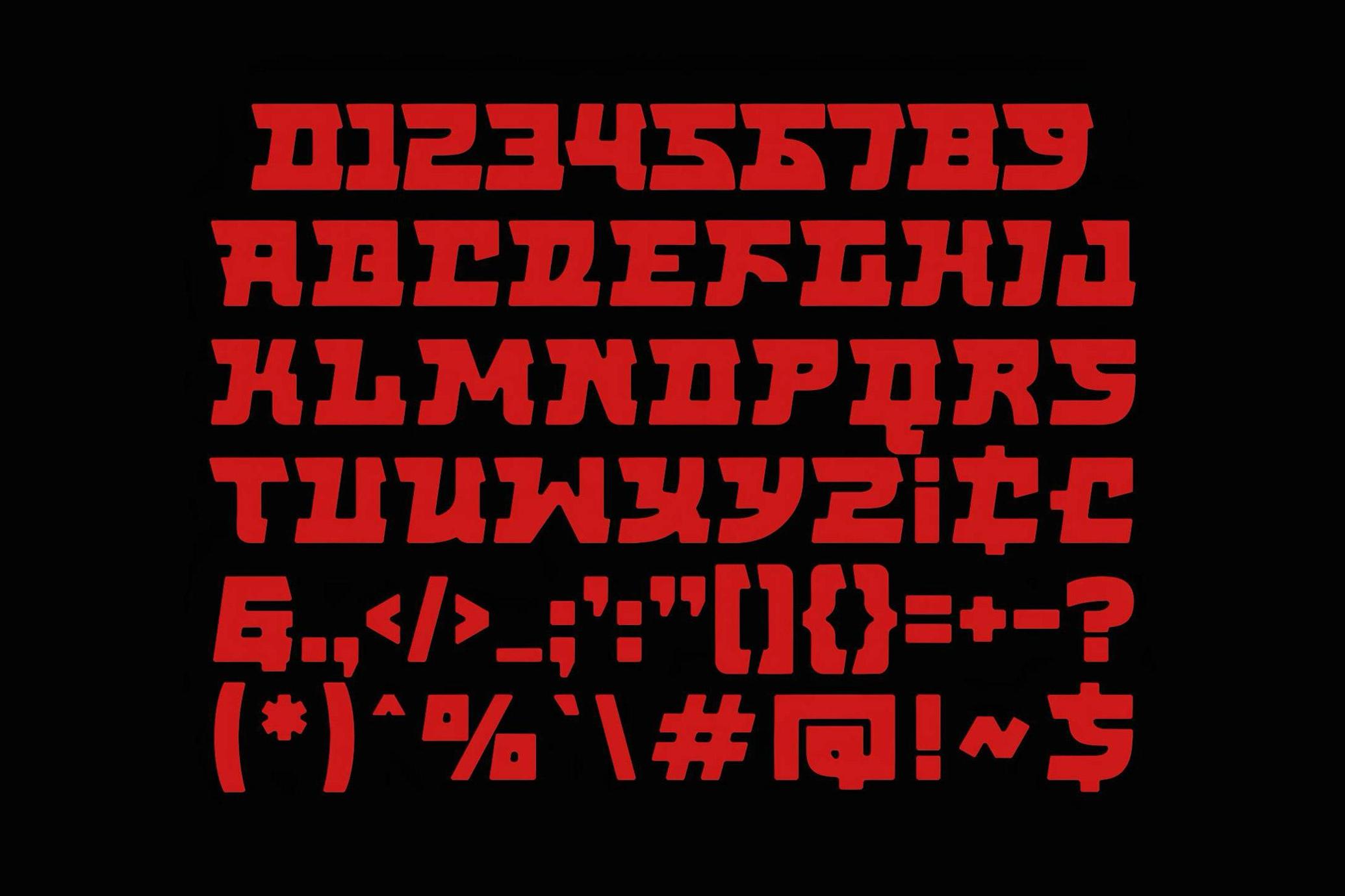 时尚日文块状风格品牌海报包装设计无衬线英文字体安装包 Kyouka — Japanese Font , sucaiwan.com