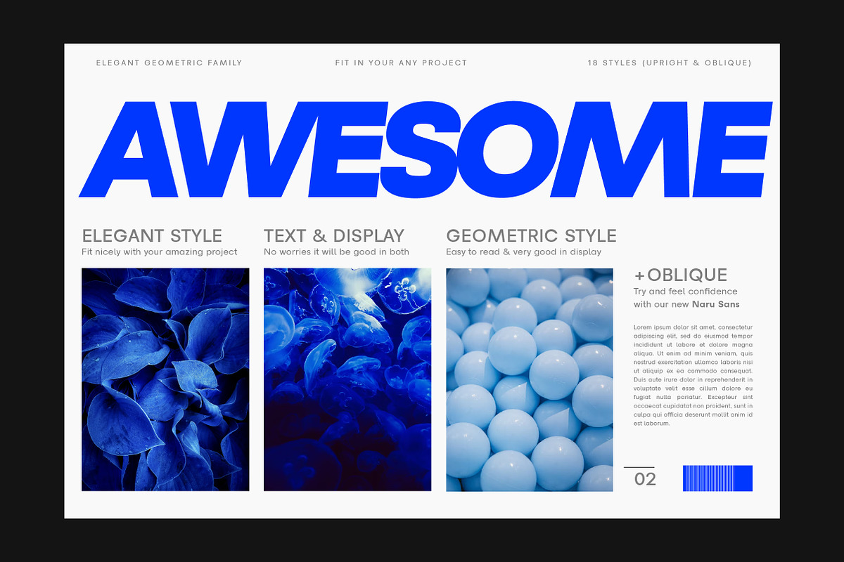 现代时尚品牌网络排版包装设计无衬线英文字体安装包 Naru Sans a Geometric Sans Family , 第4张-素材湾丨精选海外优质设计素材资源 现代时尚品牌网络排版包装设计无衬线英文字体安装包 Naru Sans a Geometric Sans Family , sucaiwan.com