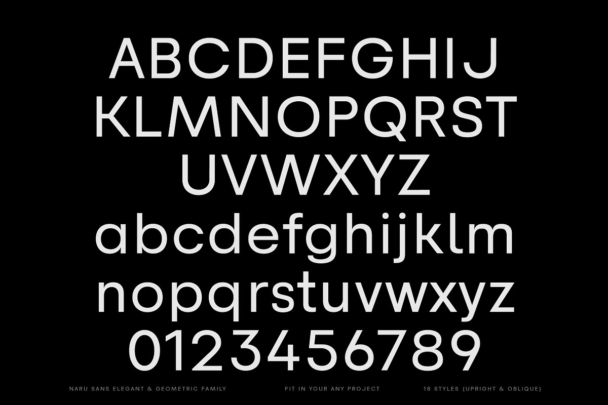 现代时尚品牌网络排版包装设计无衬线英文字体安装包 Naru Sans a Geometric Sans Family , 第9张-素材湾丨精选海外优质设计素材资源 现代时尚品牌网络排版包装设计无衬线英文字体安装包 Naru Sans a Geometric Sans Family , sucaiwan.com