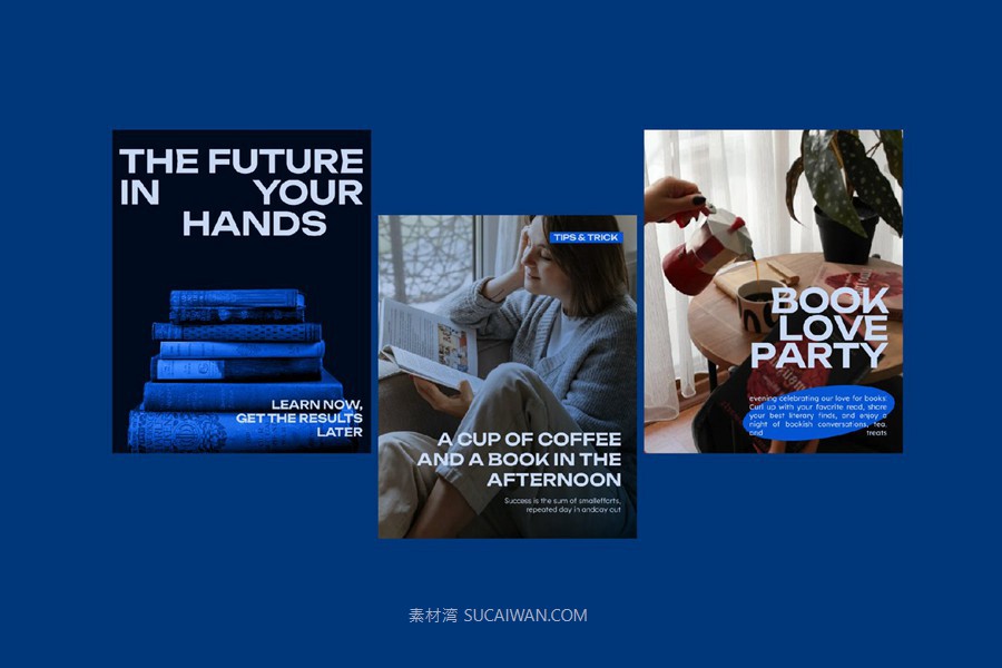 时尚ins风教育电商广告促销海报设计AI模板 Studia – Social Media Template , sucaiwan.com