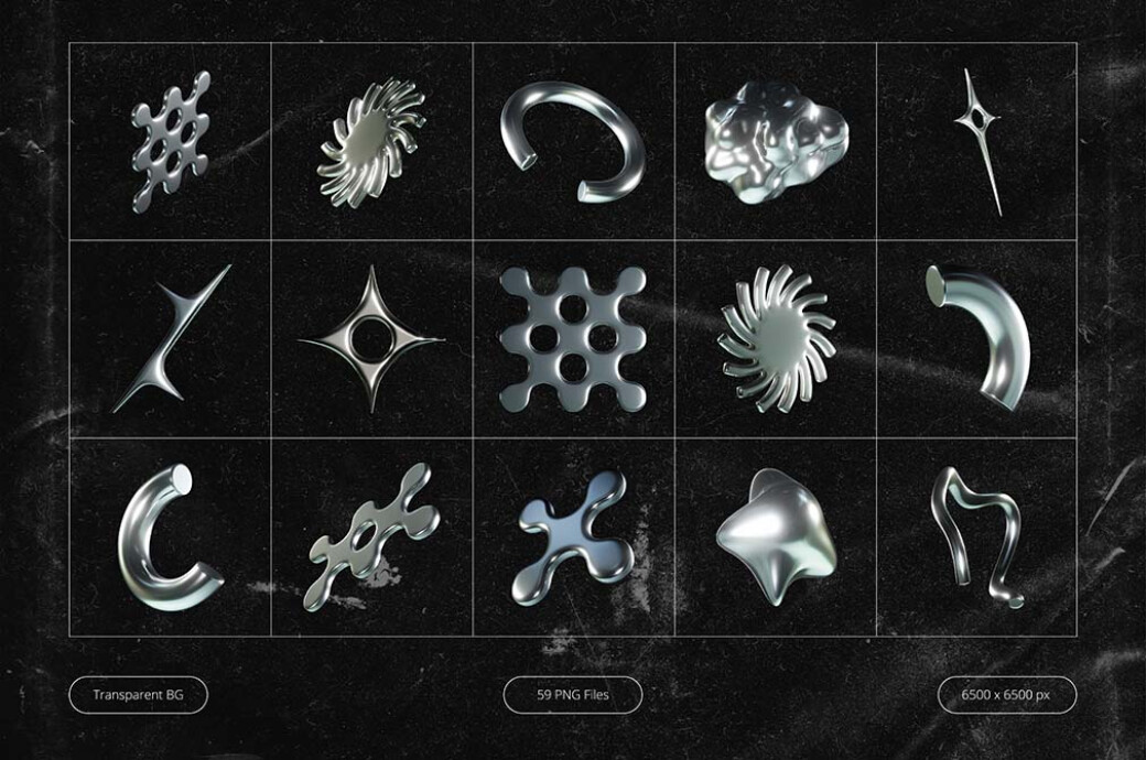 59个时尚潮流3D金属镀铬科幻立体PNG免扣抽象几何设计元素 3D Futuristic Chrome Shapes 图片素材 第5张-素材湾丨精选海外优质设计素材资源 59个时尚潮流3D金属镀铬科幻立体PNG免扣抽象几何设计元素 3D Futuristic Chrome Shapes 图片素材 sucaiwan.com