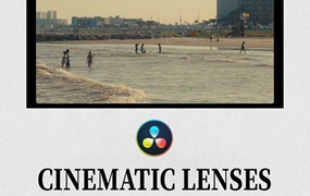 复古16mm电影美学光晕颗胶片模拟色彩分级纹理达芬奇调色节点 Cinematic Lenses Powergrade