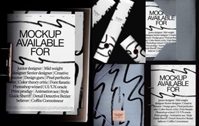 8款国外小众办公文件夹档案盒设计Vi展示贴图PSD样机效果图模板素材 Bendito Mockup – Objets Trouvés Mockup Collection Vol 4