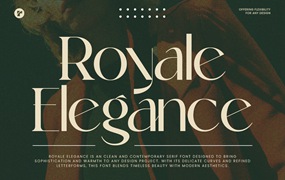 时尚优雅品牌海报徽标设计衬线英文字体安装包 Royal Elegance – Modern Luxury Feminine Serif