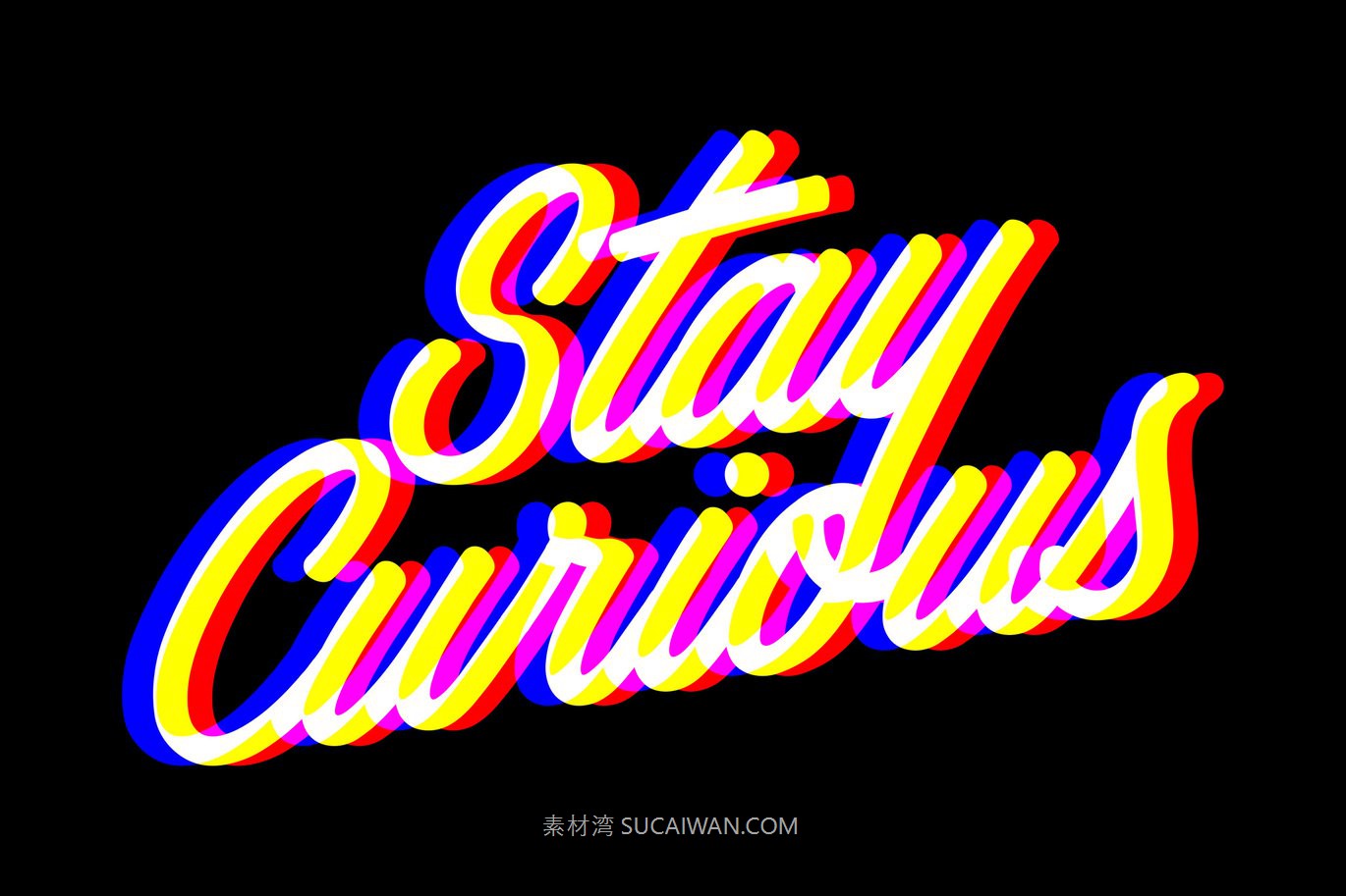 故障失真迷幻照片效果ps特效滤镜样机 Anaglyph Text Effect , 第4张-素材湾丨精选海外优质设计素材资源 故障失真迷幻照片效果ps特效滤镜样机 Anaglyph Text Effect , sucaiwan.com