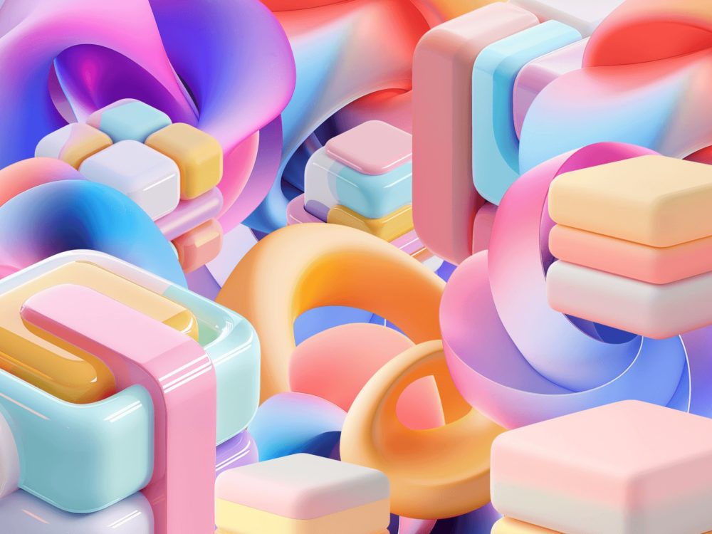 14款高级渐变3D立体几何图形图标抽象艺术背景图PNG/Figma格式素材 Zephir by Сraftwork , sucaiwan.com