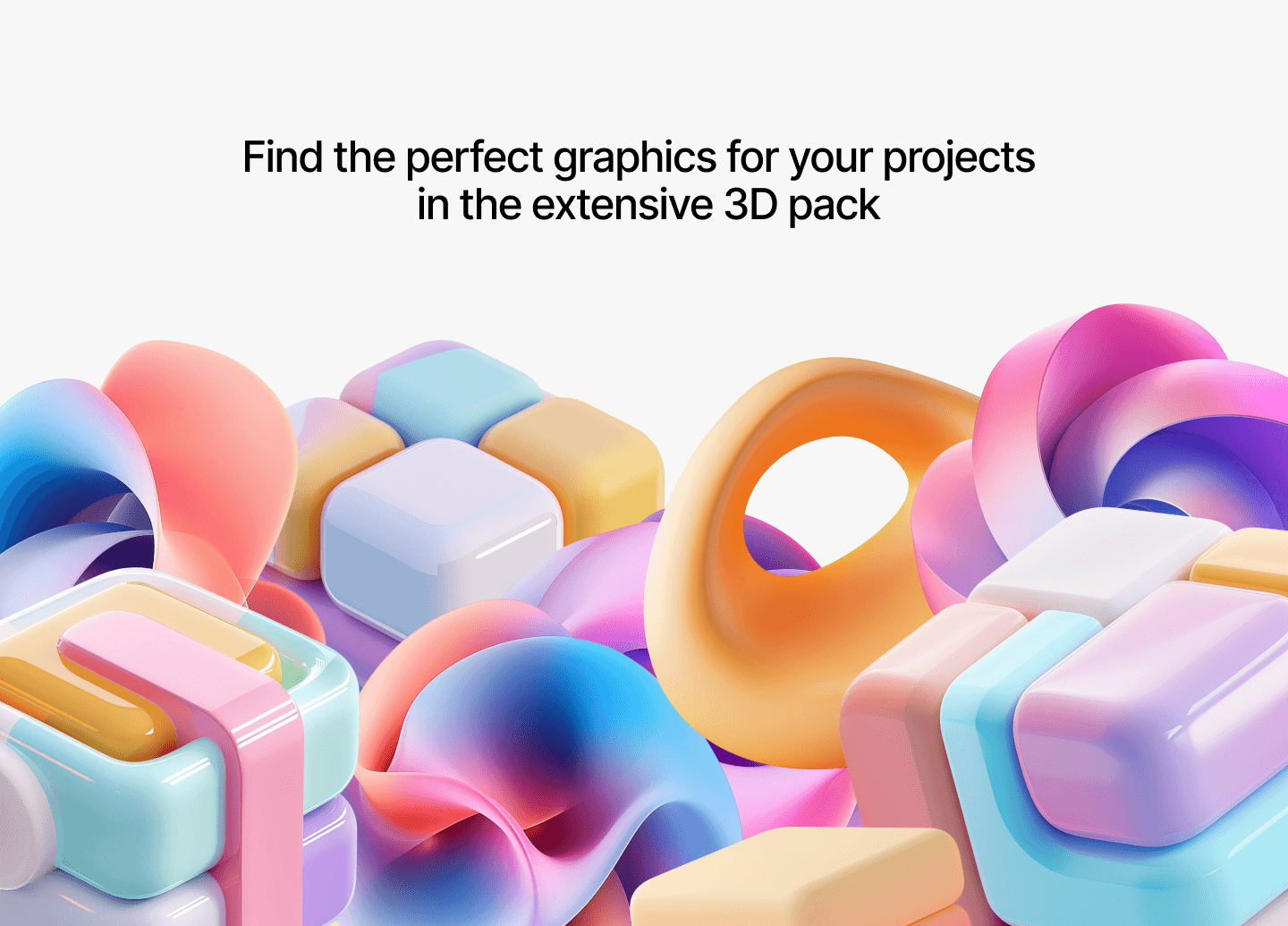 14款高级渐变3D立体几何图形图标抽象艺术背景图PNG/Figma格式素材 Zephir by Сraftwork , sucaiwan.com