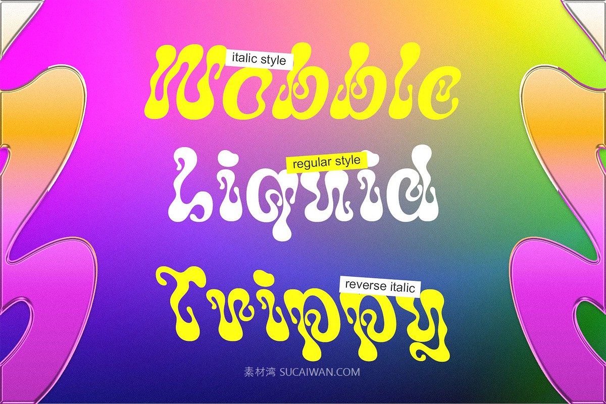 现代未来派品牌海报设计液体装饰英文字体安装包 Booster – Liquid Font , 第3张-素材湾丨精选海外优质设计素材资源 现代未来派品牌海报设计液体装饰英文字体安装包 Booster – Liquid Font , sucaiwan.com