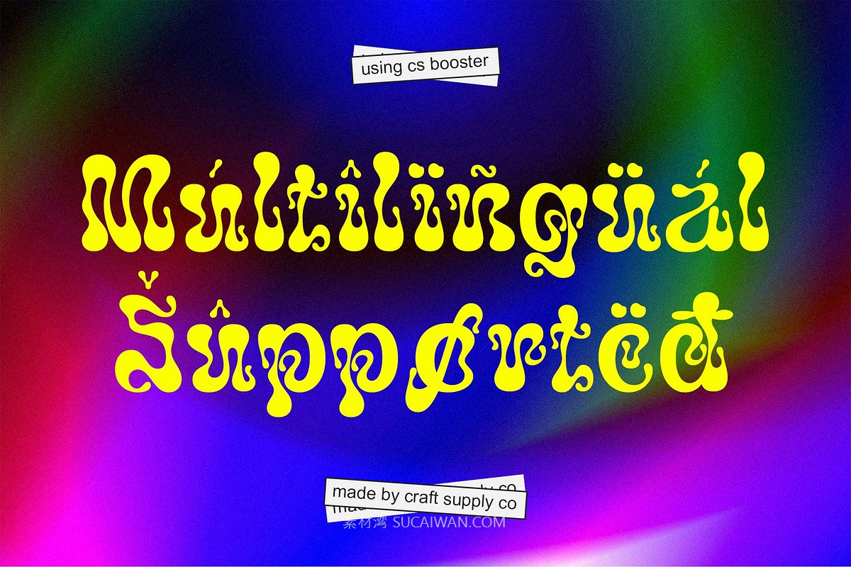 现代未来派品牌海报设计液体装饰英文字体安装包 Booster – Liquid Font , 第7张-素材湾丨精选海外优质设计素材资源 现代未来派品牌海报设计液体装饰英文字体安装包 Booster – Liquid Font , sucaiwan.com