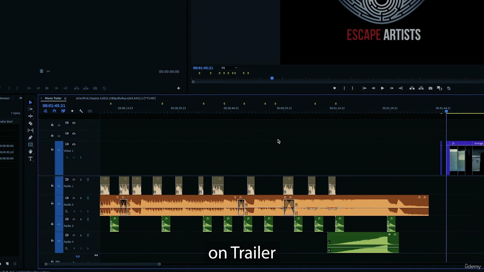 大师课程：好莱坞电影预告片编辑、剪辑、声音设计、视频课程 Movie Trailer Editing Mastery – Learn From A Hollywood Pro 设计教程 sucaiwan.com