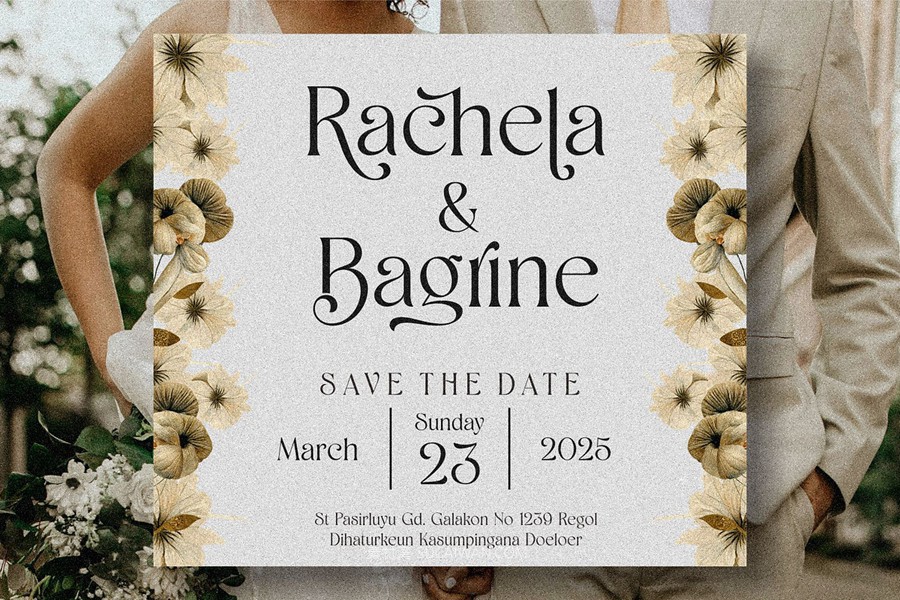 时尚优雅品牌海报婚礼设计衬线英文字体安装包 Shaena – Beautiful Serif , sucaiwan.com