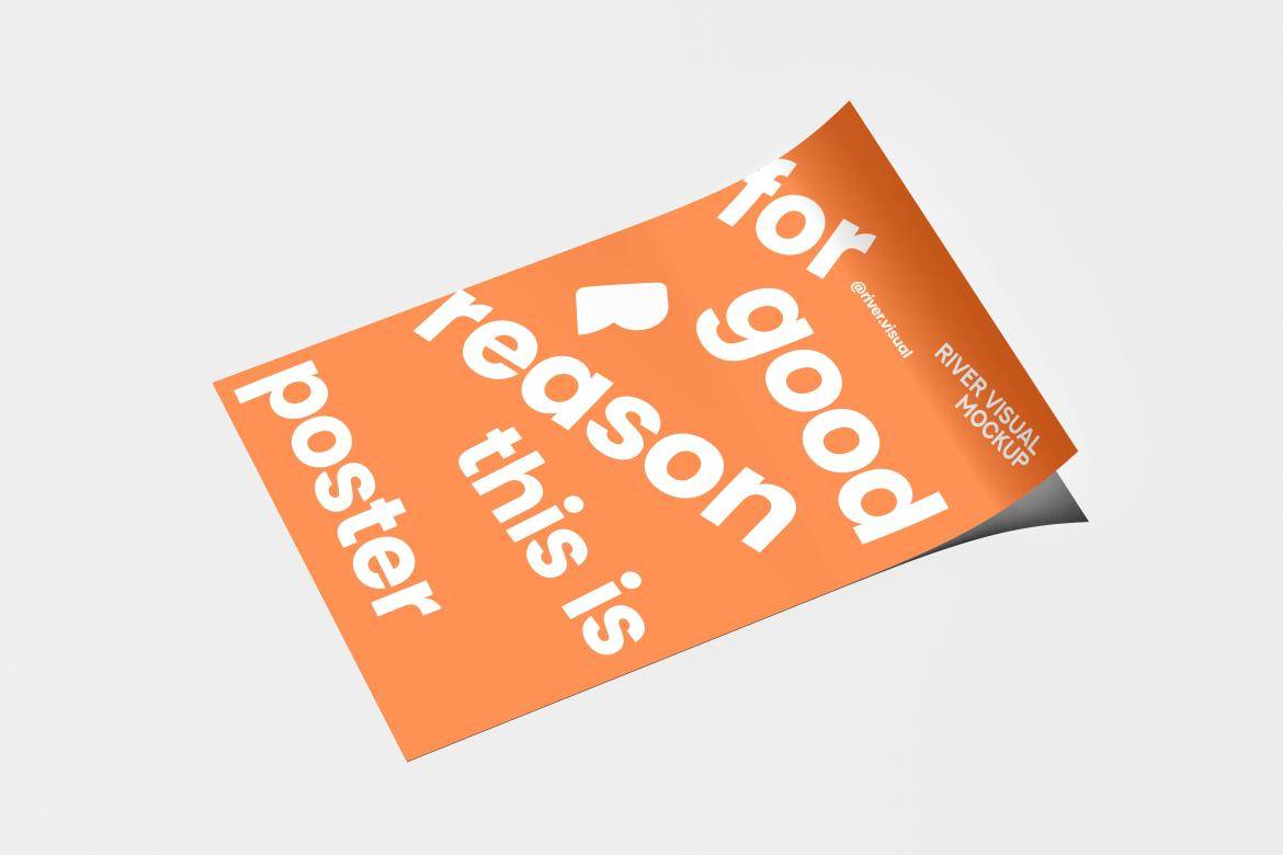 6款时尚传单海报单页招贴设计展示效果图PSD样机模板 Poster Print Mockup , 第7张-素材湾丨精选海外优质设计素材资源 6款时尚传单海报单页招贴设计展示效果图PSD样机模板 Poster Print Mockup , sucaiwan.com