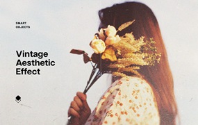 复古美学模糊燥点照片效果ps特效滤镜样机 Vintage Aesthetic Photo Effect