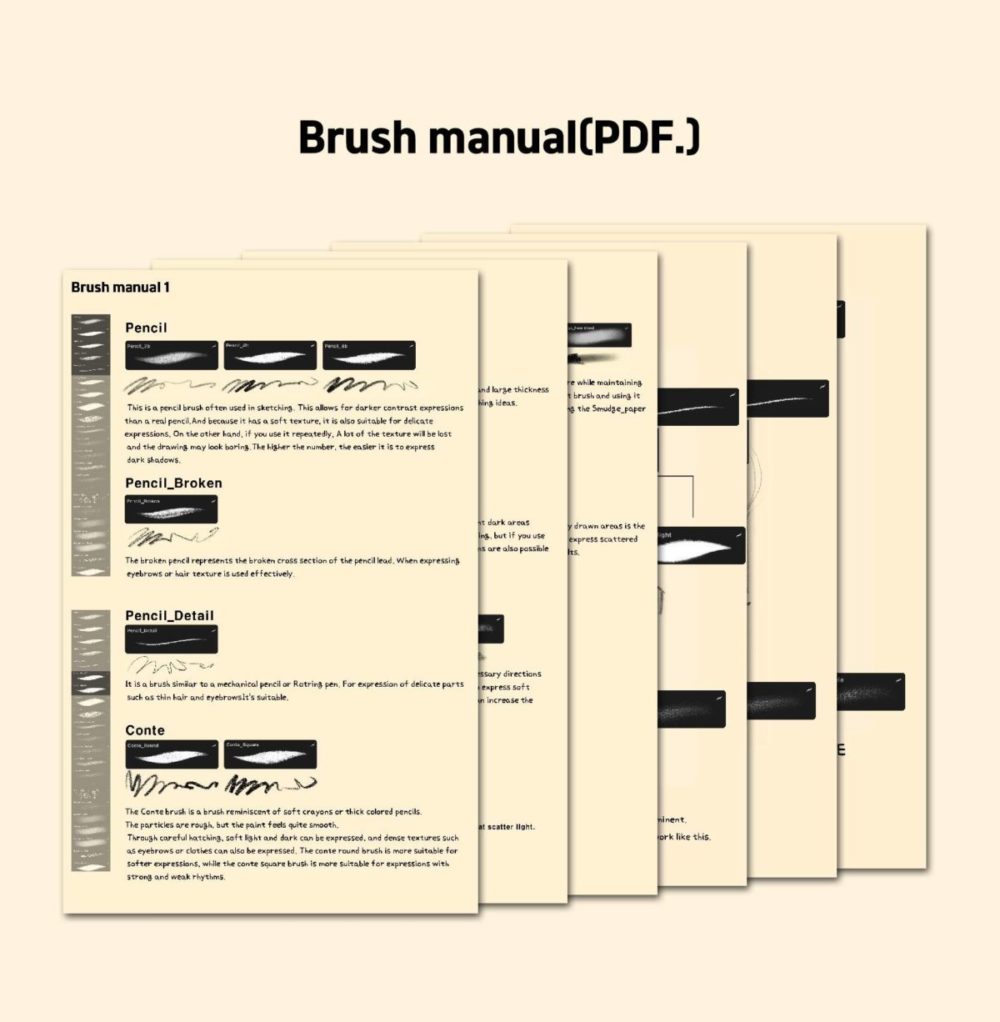 20款专业铅笔素描艺术绘画procreate笔刷画笔+视频教程 20 Sketch Pencil Brushes for Procreate , sucaiwan.com